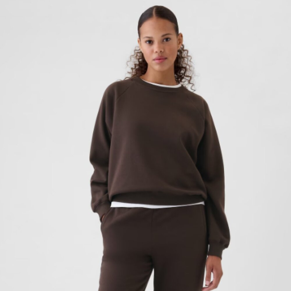 Gap Vintage Soft Raglan Sweatshirt High Rise Boyfriend Joggers Set Petite Small